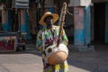 African musician playing typical string instrument at Animal Kingdom 2