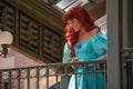 Ariel waving from the balcony at Walt Disney World Railroad at Magic Kingdom 114