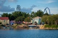 Beautiful view of Seven Seas lagoon dockside at Seaworld