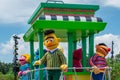 Bert and Ernie on colorful float at Seaworld 4.