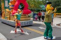 Bert and woman dancers in Sesame Street Party Parade at Seaworld 3