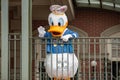 Donald Duck waving from the balcony at Walt Disney World Railroad at Magic Kingdom 405 Royalty Free Stock Photo