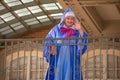 Fairy Godmother waving waving from the balcony at Walt Disney World Railroad at Magic Kingdom 1