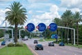 Panoramic view of Theme Parks and Hotels signs at Universal Studios area Royalty Free Stock Photo