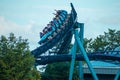 People having fun terrific Mako rollercoaster at Seaworld 5 Royalty Free Stock Photo