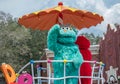 Rosita and Elmo on colorful float at Seaworld 3 Royalty Free Stock Photo