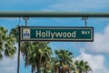 Top view of Hollywood Boulevard sign at Universal Studios area.. Royalty Free Stock Photo