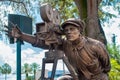 Top view of young Walt Disney filming statue at Hollywood Studios 48