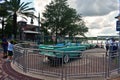 Water taxi ready to go, in Lake Buena Vista.