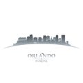 Orlando Florida city silhouette white background