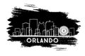 Orlando Florida City Skyline Silhouette. Hand Drawn Sketch. Royalty Free Stock Photo