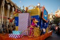 Colorful float in Move It! Shake It! MousekeDance It! Street Party at Magic Kingdom