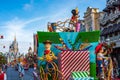 Parade in Main Street USA at The Magic Kingdom, Walt Disney World. Royalty Free Stock Photo