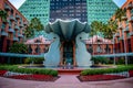 Partial view of Walt Disney Dolphin Hotel in Lake Buena Vista area 43