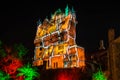 Colorful projections on The Hollywood Tower Hotel at Hollywood Studios 18