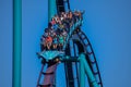 People having fun amazing Mako roller coaster at Seaworl. 7