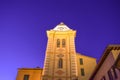 Top view of Portofino Hotel on blue night background at Universal Studios area . Royalty Free Stock Photo