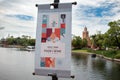Colorful Taste of Epcot International Food & Wine Festival sign at Epcot at Epcot 47