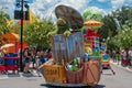 Oscar the Grouch in Sesame Street Party Parade at Seaworld 2 Royalty Free Stock Photo