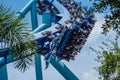 People enjoying having fun Manta Ray rollercoaster at Seaworld 3 Royalty Free Stock Photo