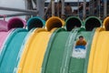 Person enjoying colorful Tamauta Racer attraction at Aquatica 4