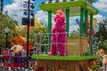 Telly Monter in Sesame Street Party Parade at Seaworld.