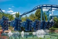 Eople having fun Manta Ray roller coaster at Seaworld 233.