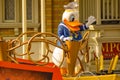 Donald duck in Mickey and Minnie`s Surprise Celebration parade at Walt Disney World  6 Royalty Free Stock Photo