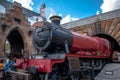 Partial view of Hogwarts Express locomotive at Universals Islands of Adventure 7