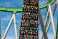 People having fun The Incredible Hulk Coaster at Universals Islands of Adventure 122. Royalty Free Stock Photo