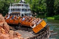 Big Thunder Mountain railroad and Liberty Square River Boat in Magic Kingdom at Walt Disney World 2