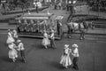 Dancers in Main Street Trolley Show in Magic Kingdom at Walt Disney World