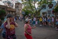 People dancing with african music band in Animal Kingdom 1