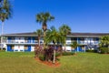 Orlando, Florida - May 8, 2018: Swimming pool in Rodeway Inn Maingate resort or hotel at Orlando, Florida, USA Royalty Free Stock Photo