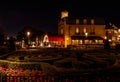 Beautiful garden and european restaurant in France pavillion at Epcot 50