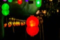 Christmas balls reflection on Echo Lake at Hollywood Studios 528