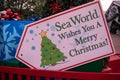 Colorful Seaworld Wishes You A Merry Christmas sign