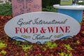 Epcot International Food & Wine Festival sign at Walt Disney World..