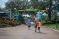 Family taking selfie in Sesame Street Land at Seaworld 1