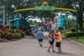 Family taking selfie in Sesame Street Land at Seaworld 2