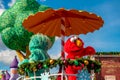 Rosita and Elmo  in Sesame Steet Party Parade at Seaworld 2 Royalty Free Stock Photo