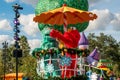 Rosita and Elmo in Sesame Steet Party Parade at Seaworld 7 Royalty Free Stock Photo