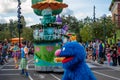 Rosita and Grover in Sesame Steet Party Parade at Seaworld Royalty Free Stock Photo