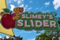 Slimeys Slider sign at Seaworld in International Drive Royalty Free Stock Photo