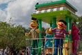 Bert, Ernie and Telly monster in Sesame Street Party Parade at Seaworld 2 Royalty Free Stock Photo