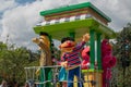 Bert, Ernie and Telly monster in Sesame Street Party Parade at Seaworld 3. Royalty Free Stock Photo