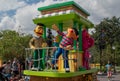 Bert, Ernie and Telly monster in Sesame Street Party Parade at Seaworld 4. Royalty Free Stock Photo