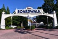 Boardwalk Main Entrance . It`s a charming walk, styled after turn on the Atlantic City, with r Royalty Free Stock Photo