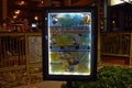 Colorful Sign of Latin American Food at Lake Buena Vista Area.