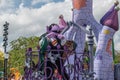 Count Von Count in Halloween Sesame Street Party Parade at Seaworld 10 Royalty Free Stock Photo